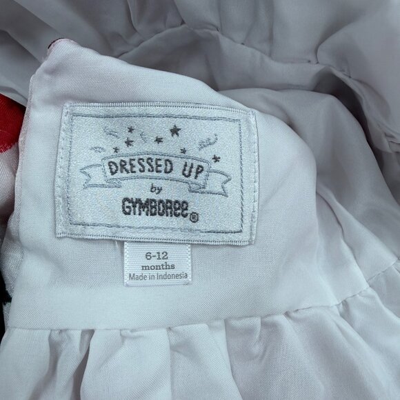 Gymboree Baby Girl Christmas Dress 6-12 Months Red Floral Print Taffeta Bows - Picture 6 of 11